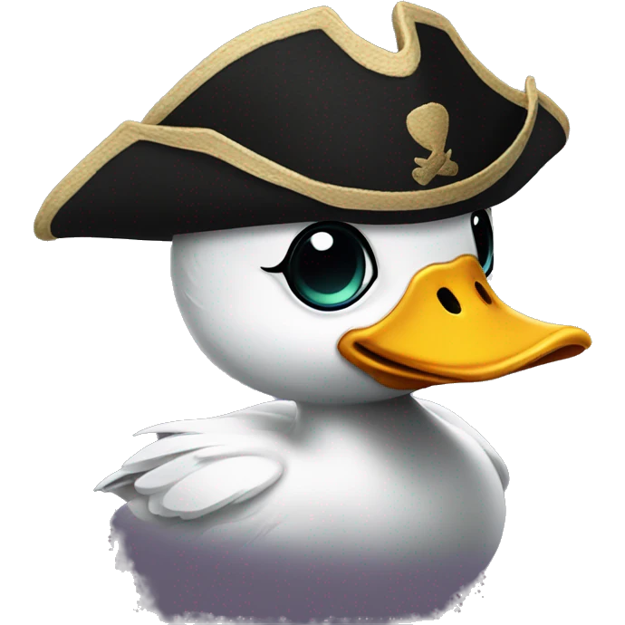 duckling wearing pirate hat and an eyepatch  emoji