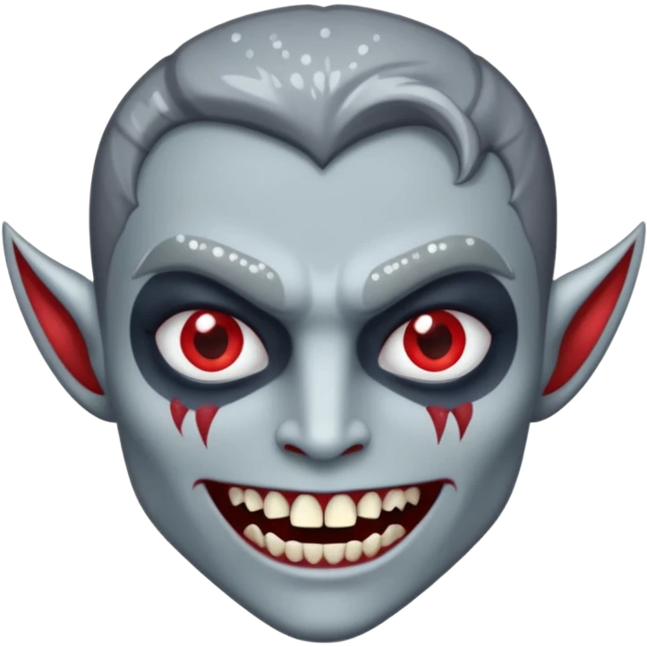 glitter gray dent vampire  emoji