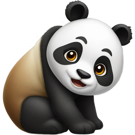 Konijn en panda in een emoji