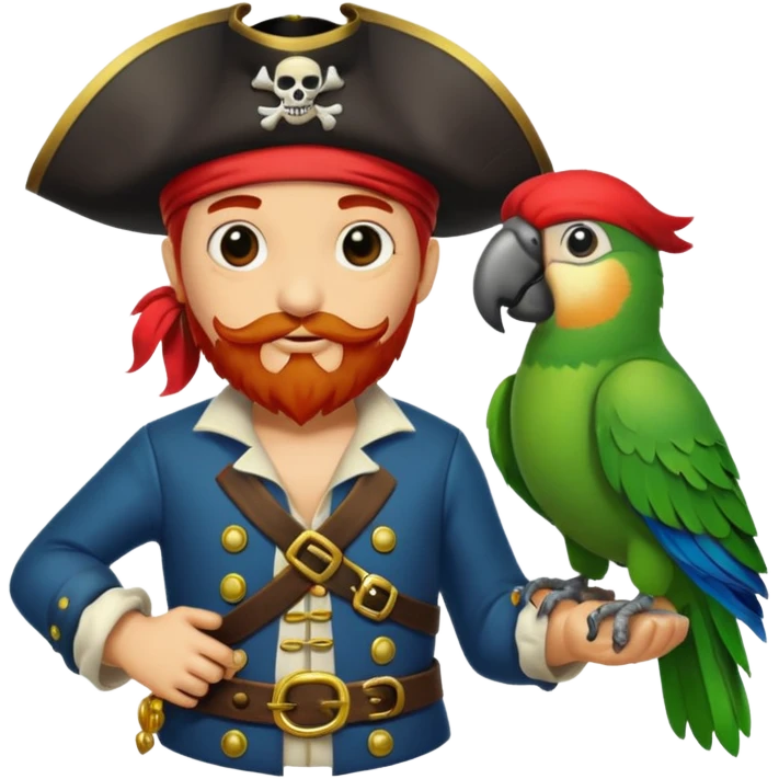 pirate and parrot emoji