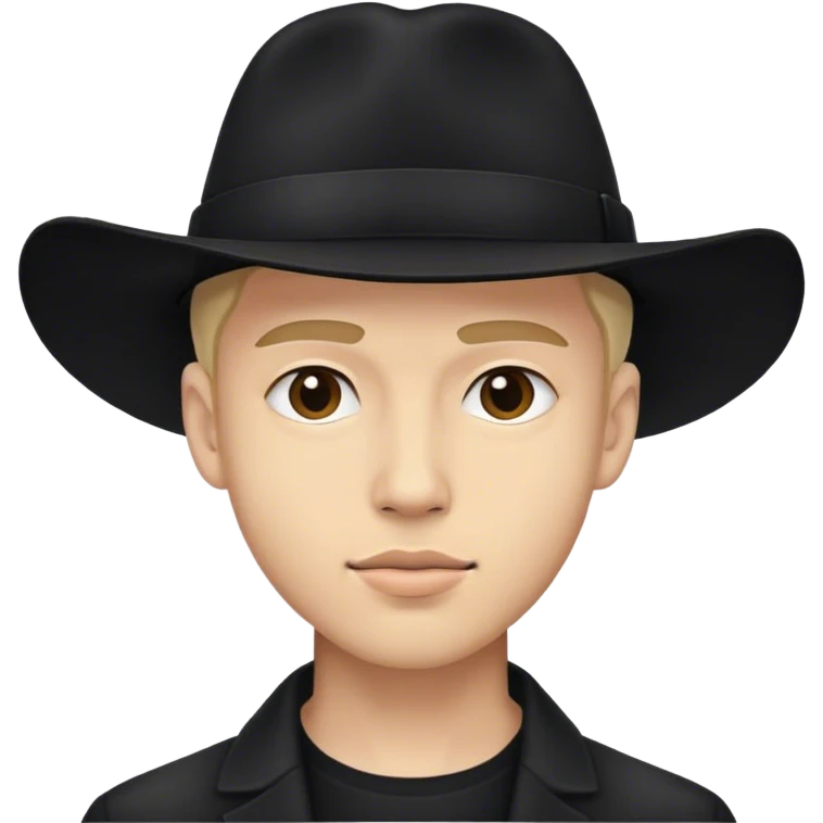 man with black hat emoji
