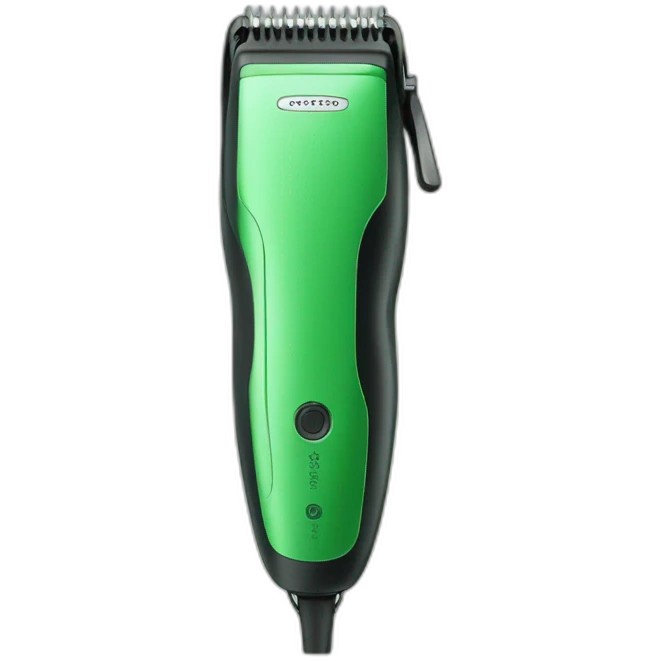 hair trimmer green color emoji
