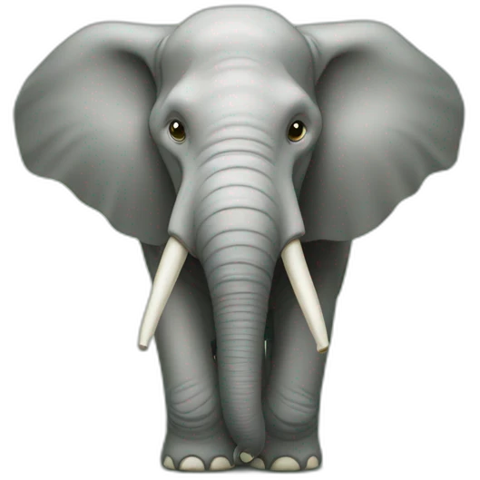 Éléphant avec une tête verte emoji