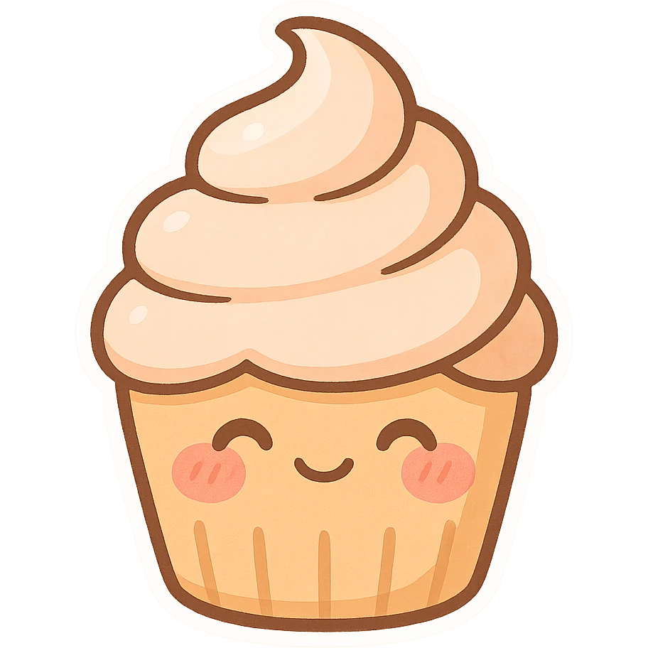 Chibi Cupcake Blush emoji