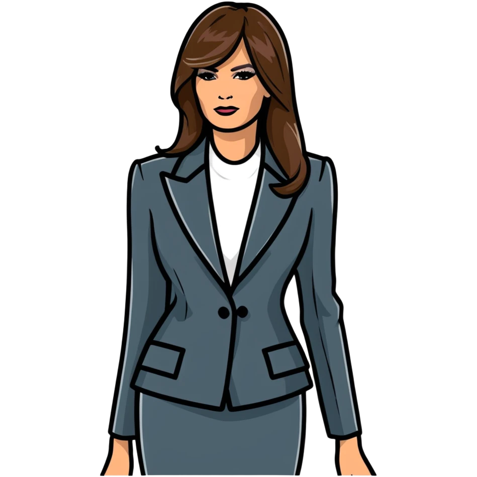Melania Trump former model and First Lady with elegant appearance emoji