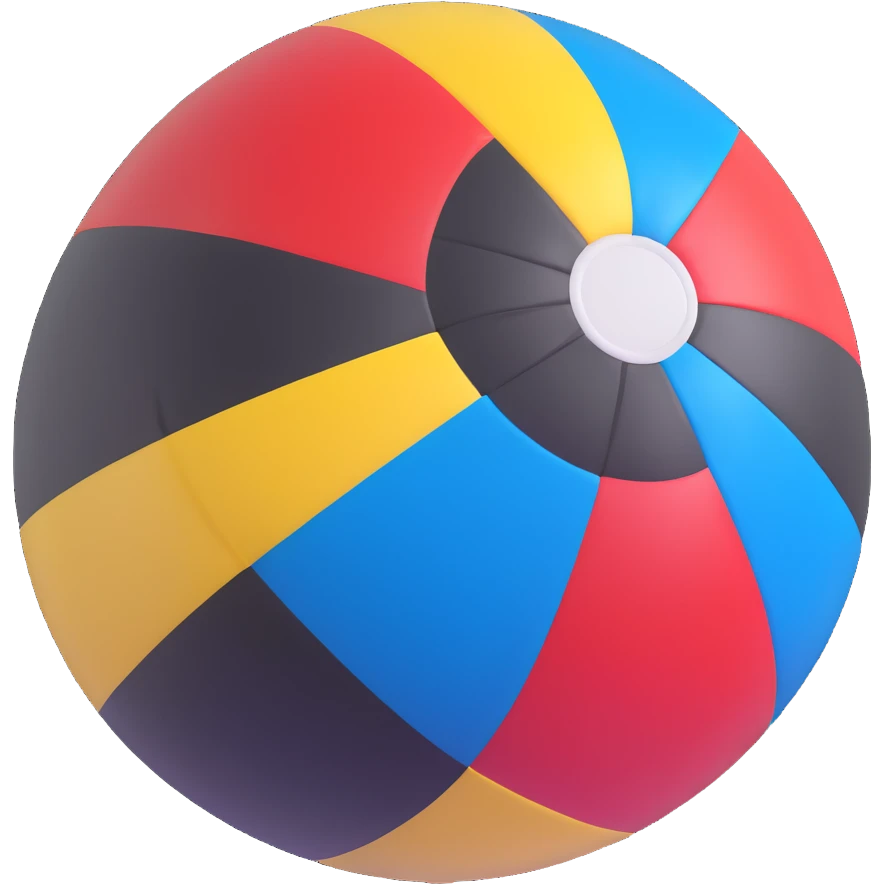 slightly deflated beach ball emoji