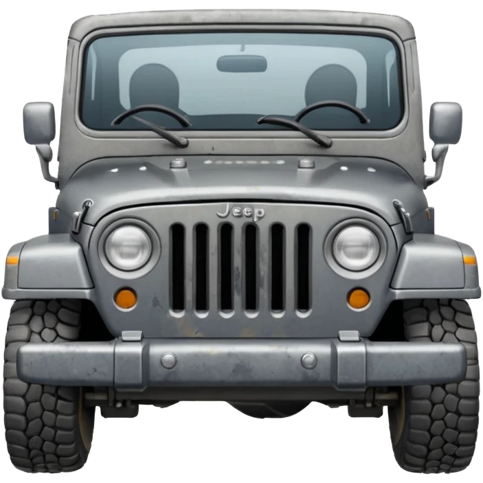 Old Jeep wrangler grey emoji