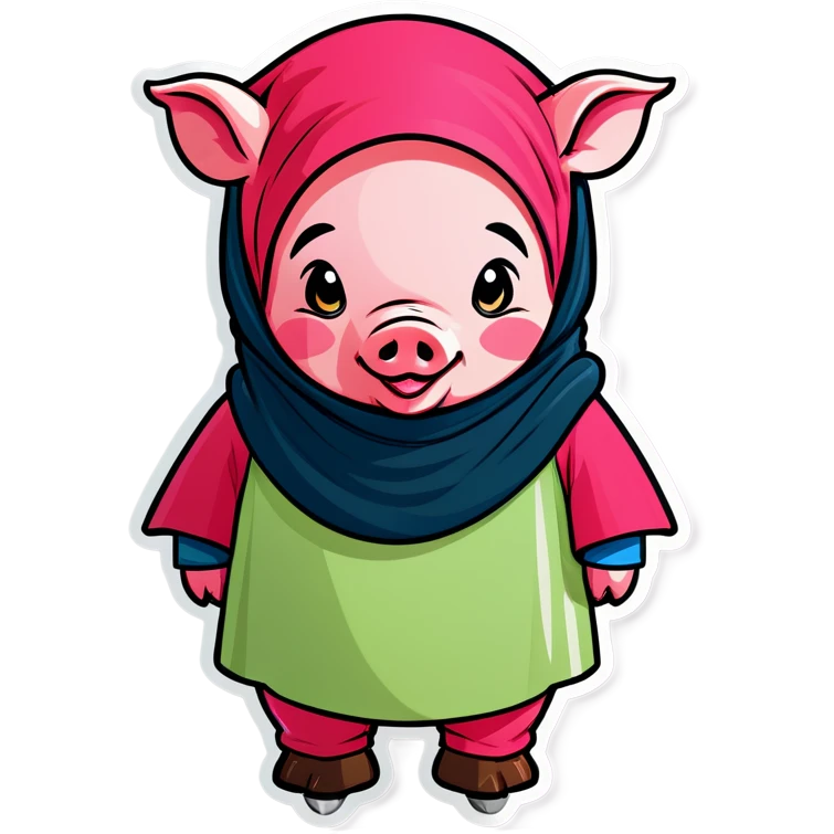 pig in hijab emoji