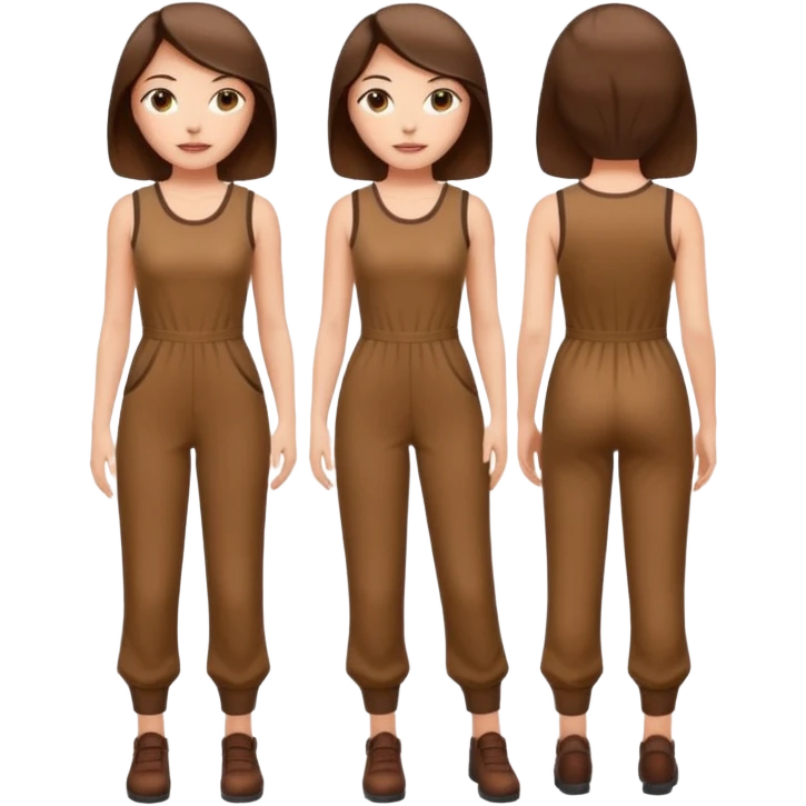 sleeveless brown tight jumpsuit for women emoji