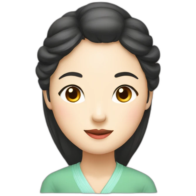 Chinese lady up side down doing yuga emoji