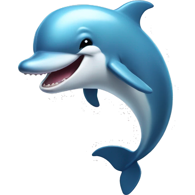 laughing dolphin with  emoji