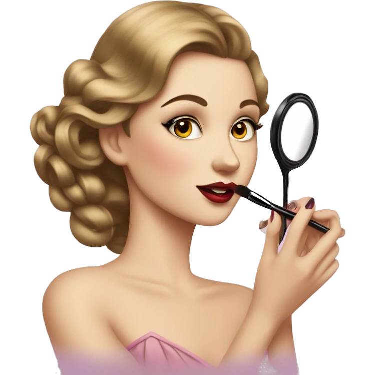 1920’s girl applying makeup  emoji