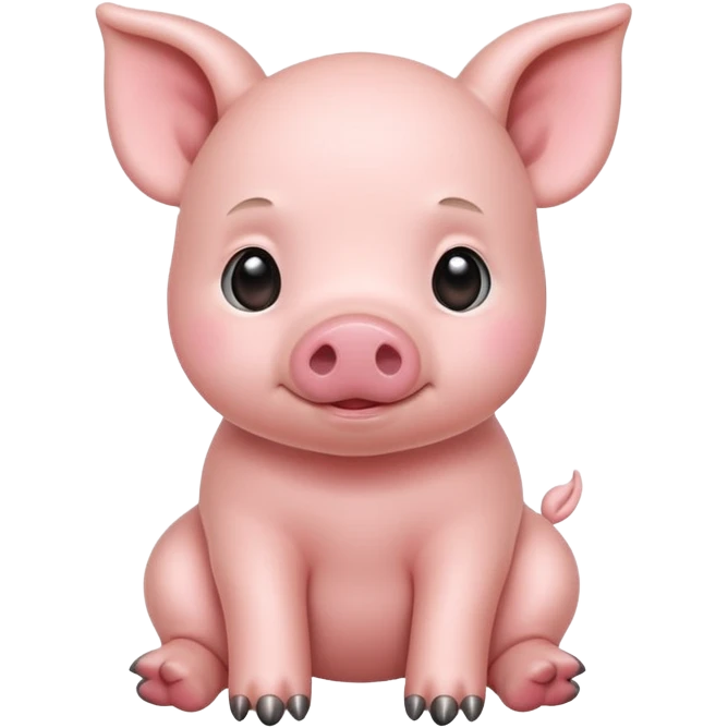 full body of baby pig emoji