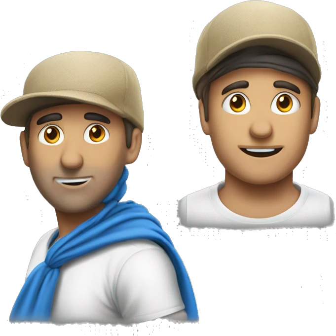 tifoso inter con sciarpa e cappello che esulta emoji