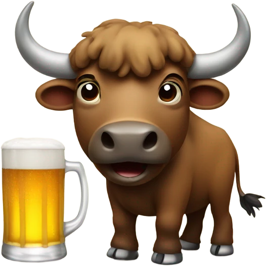 buffalo with beer emoji