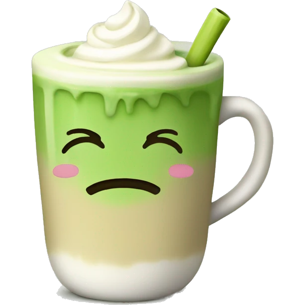 Matcha latte in mug  emoji
