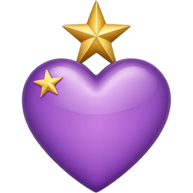 purple heart with a star emoji