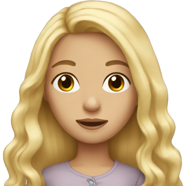 Girl with blonde long hair emoji
