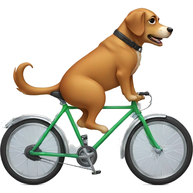 a dog on a bike  emoji
