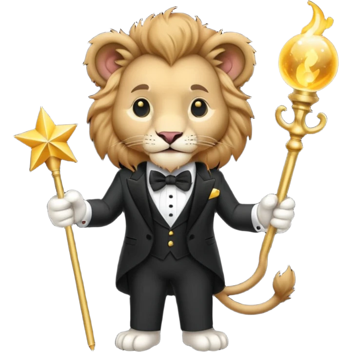 Magician lion body emoji