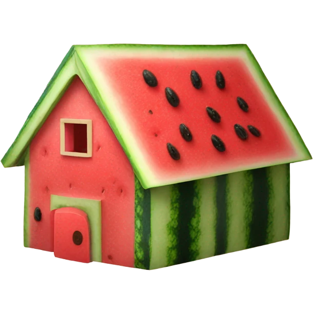 House made of watermelon emoji
