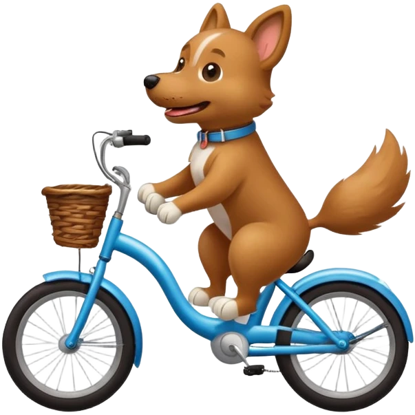 Dog on a bike emoji