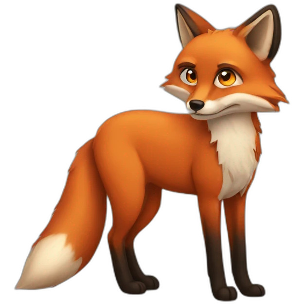 Fox with scar on eye emoji
