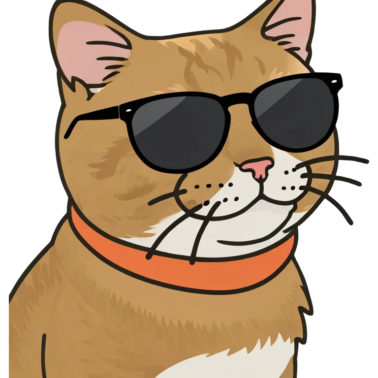 Cat with sunglasses emoji