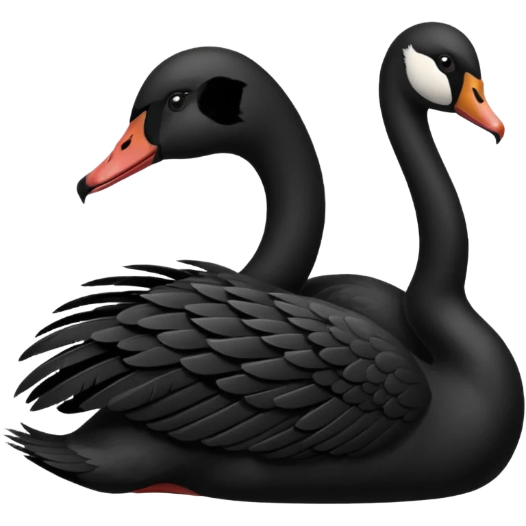 Black swan facing left emoji