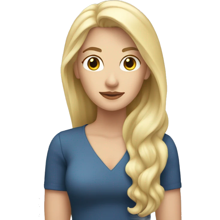 Blonde white woman and Brunette white eoman holding emoji