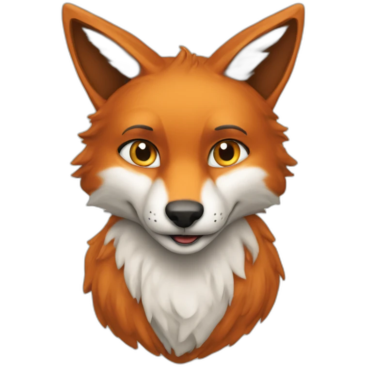 Renard sur un loup emoji