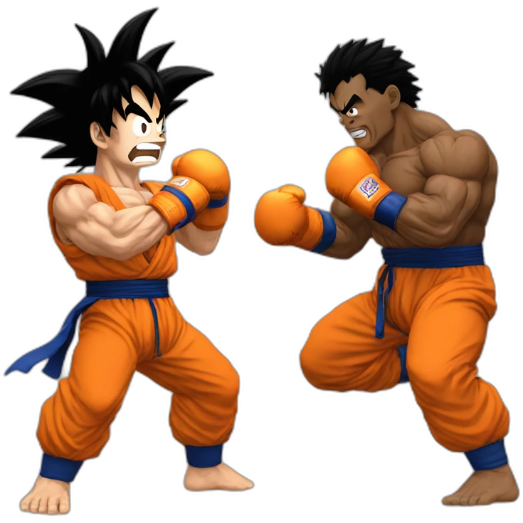 Goku fight with mike tyson emoji