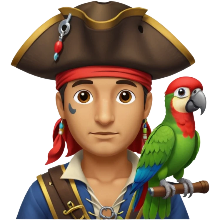 pirate and parrot emoji