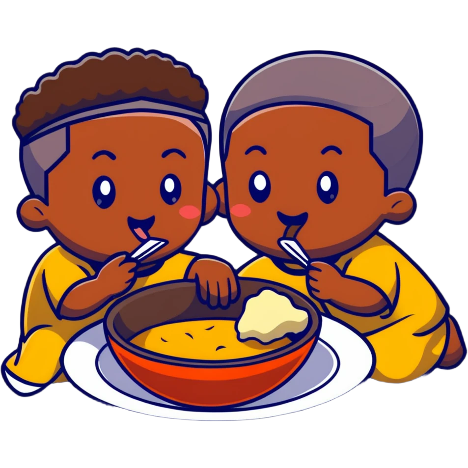 africans eating fufu emoji