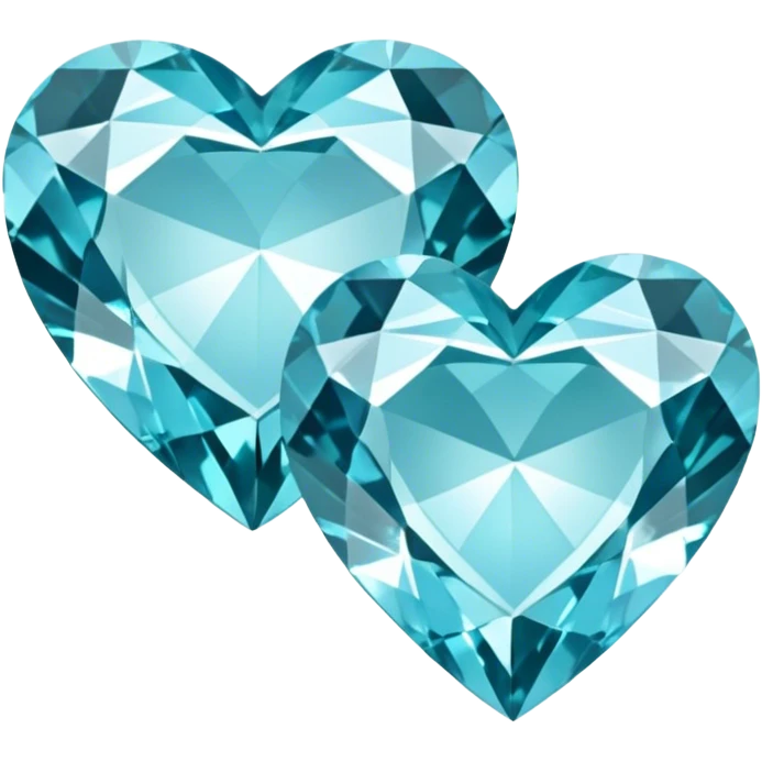 Diamond and aquamarine hearts  emoji