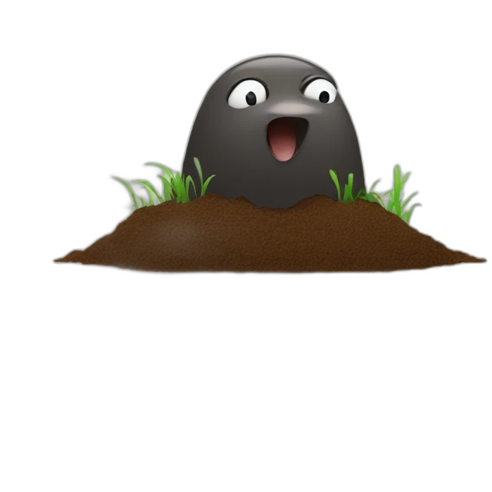 a mole coming out of ground emoji