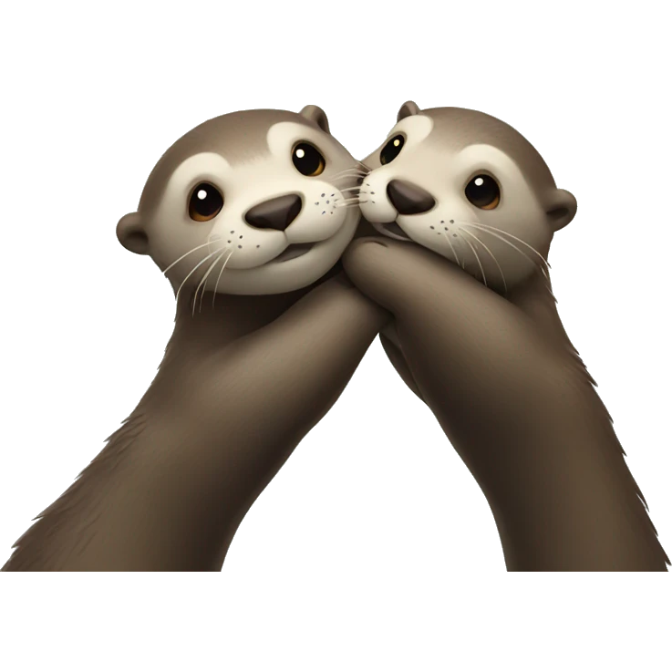 Otter holding hands emoji