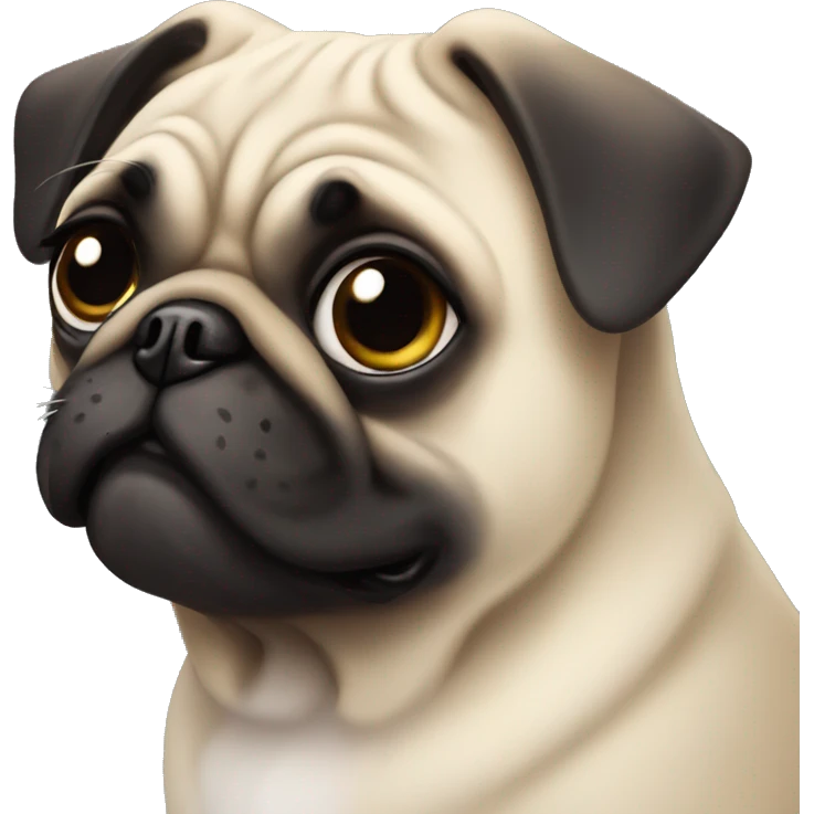 Cute pug girl  emoji
