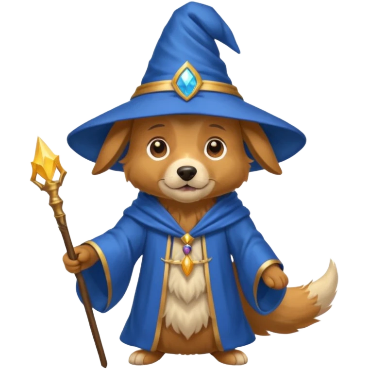 Dog wizard emoji