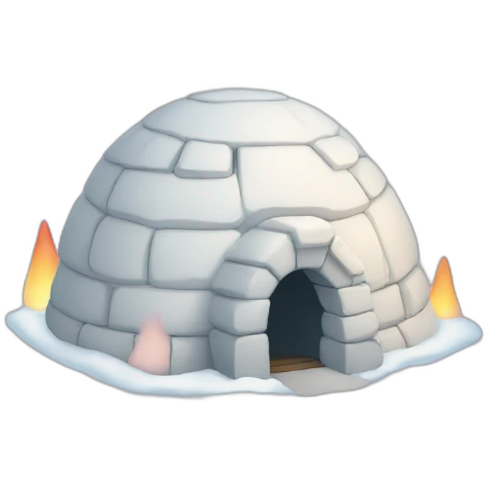 igloo with heart and eyes emoji