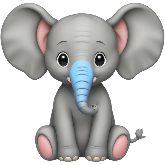 Baby elephant sitting emoji