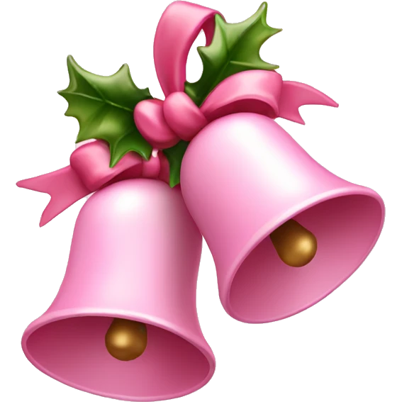 Light pink Christmas bells emoji
