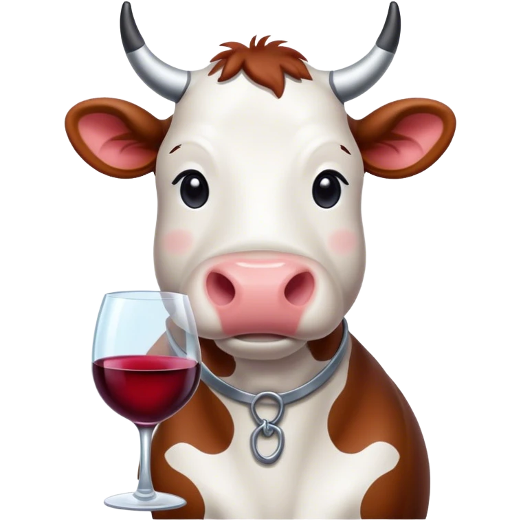 Cow who drinks wine emoji