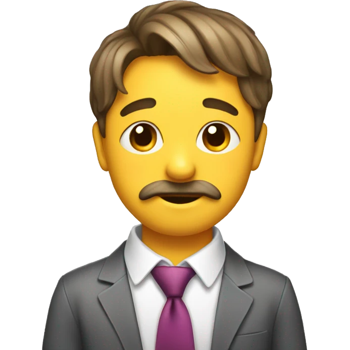 Cute pif with a tie emoji