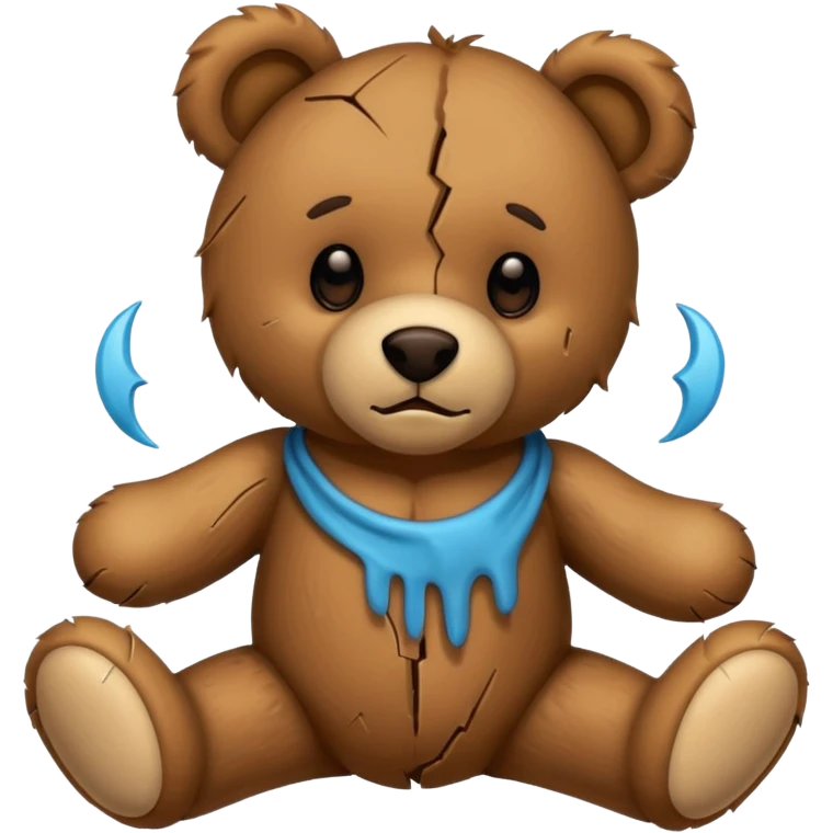 Teddy bear ropes apart emoji