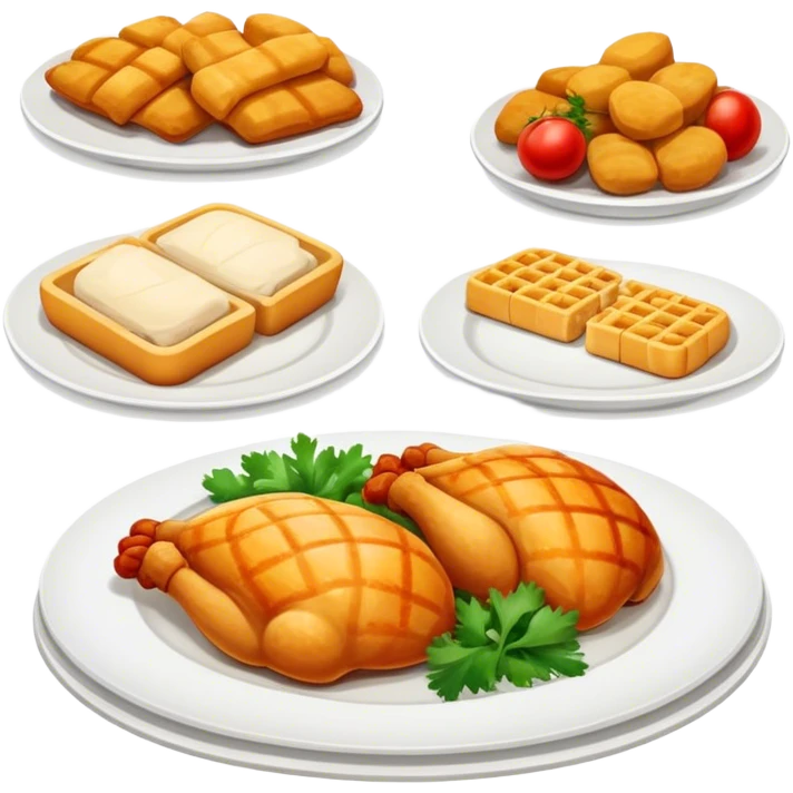 Panes con pollo emoji