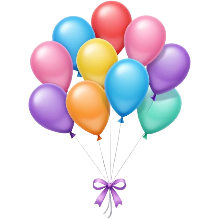 flowert shaped flying balloons emoji