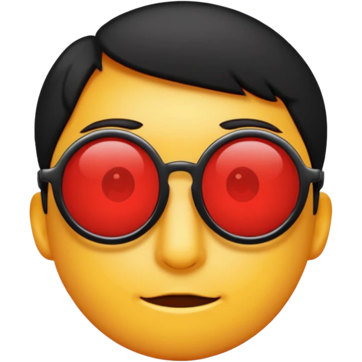 Red circle with black shade glassesred emoji