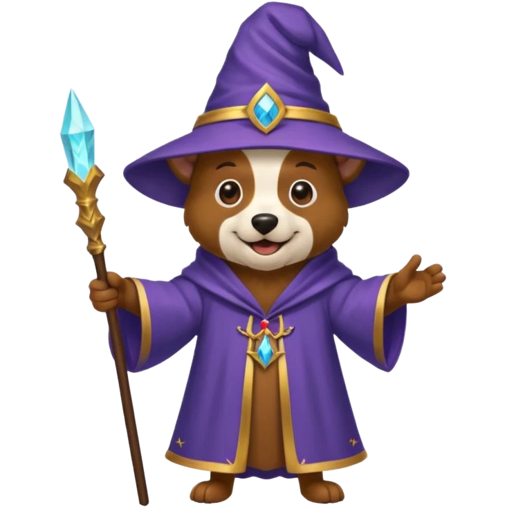 Dog wizard emoji