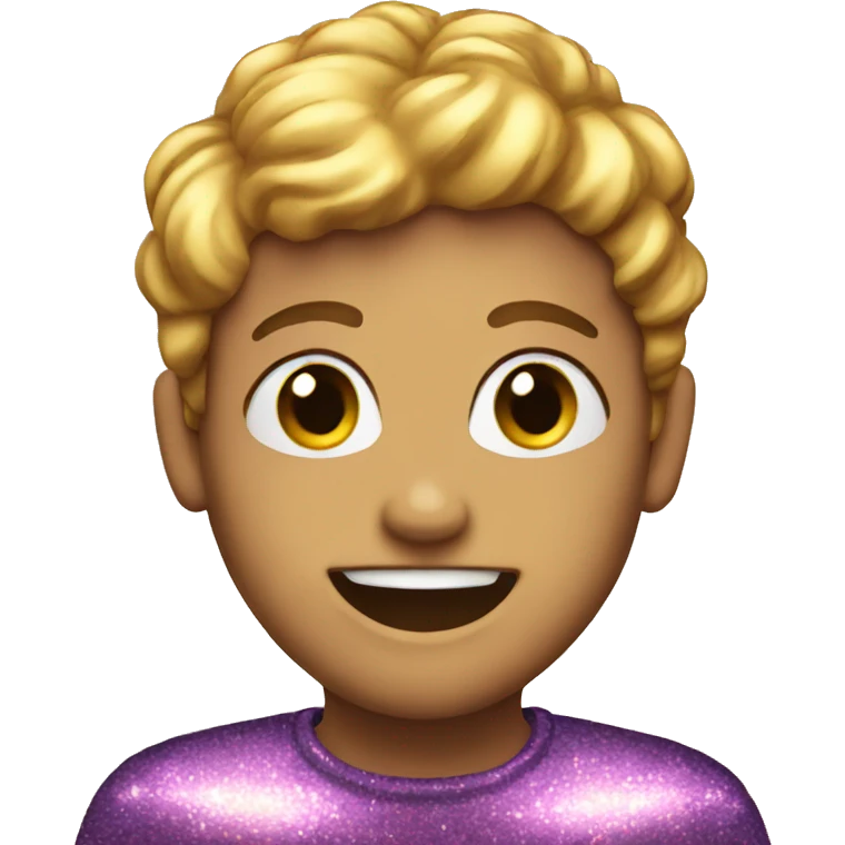 Glitter happy emoji emoji